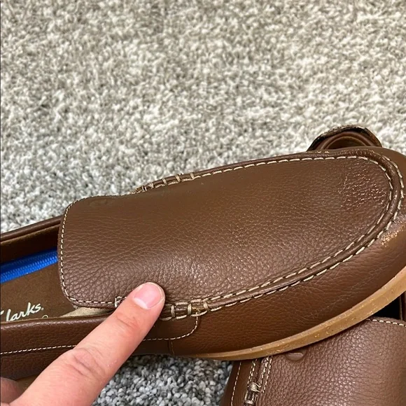 Clarks Men's Brown Loafers NWOT see pics and description for blemishes - Picture 10 of 10